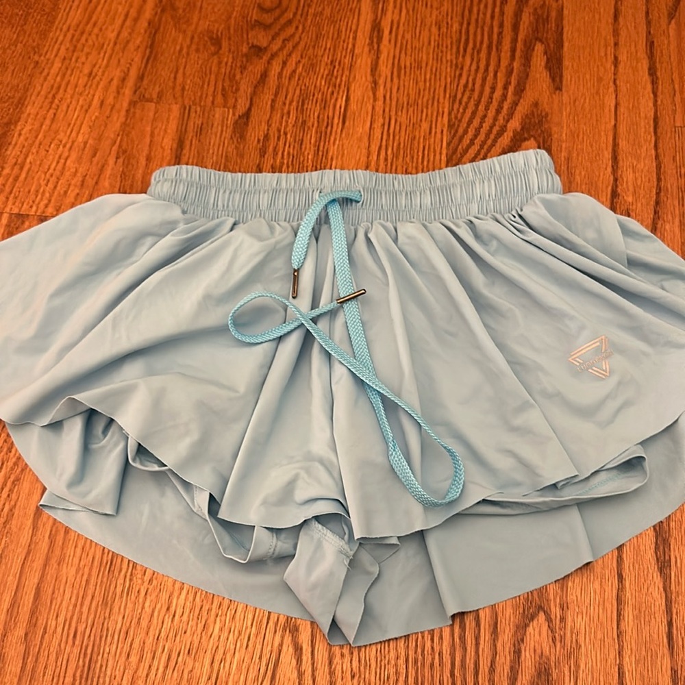 light blue preppy athletic shorts